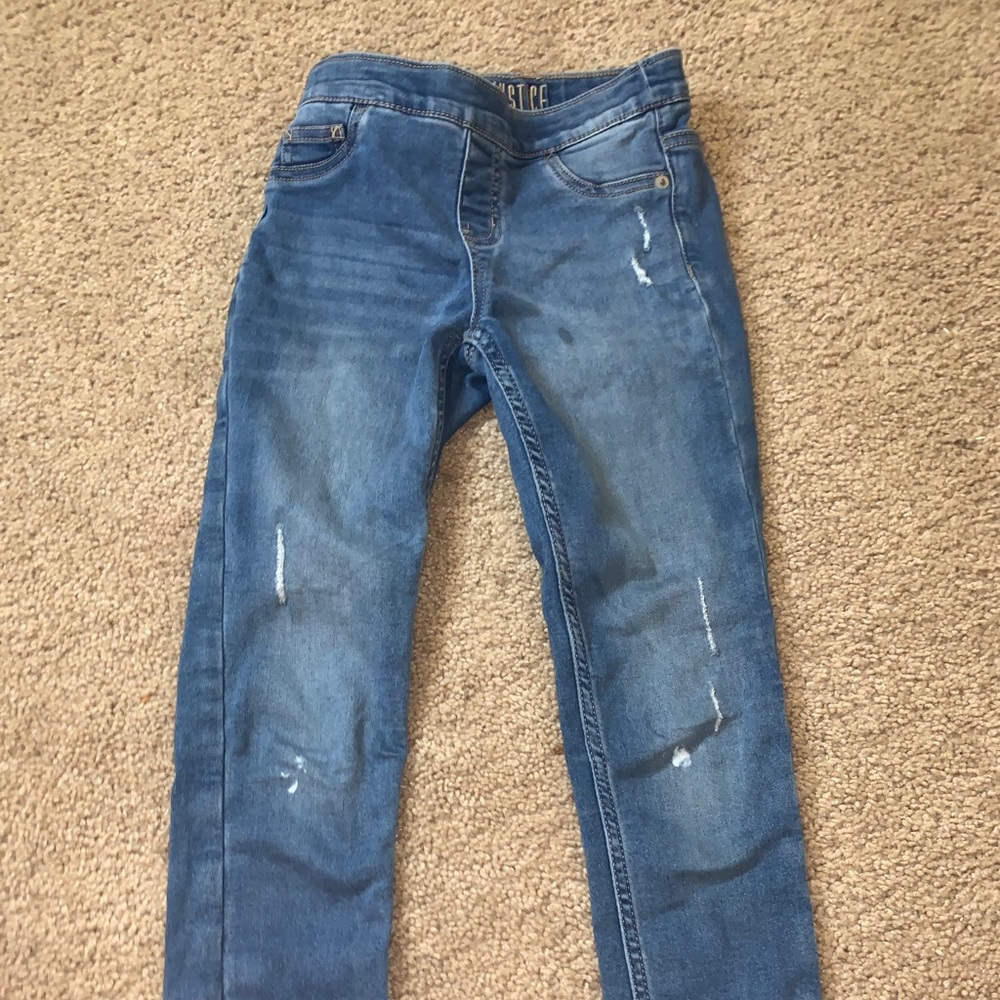justice light wash mid rise jeggings